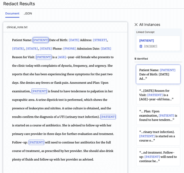 Redaction Structure Examples Redact - ScienceIO